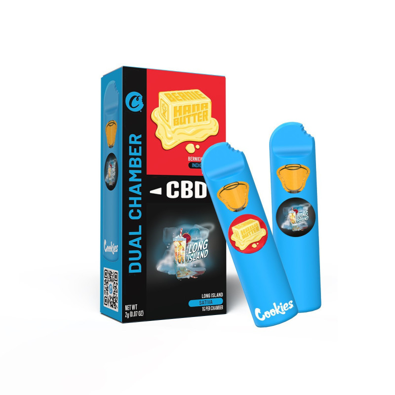 BERNIEHANNA BUTTER & LONG ISLAND CBD VAPE PODWÓJNA KOMORA COOKIES