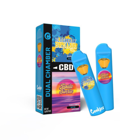 BLUEBERRY BANANA & TEQUILA SUNRISE CBD VAPE PODWÓJNA KOMORA COOKIES