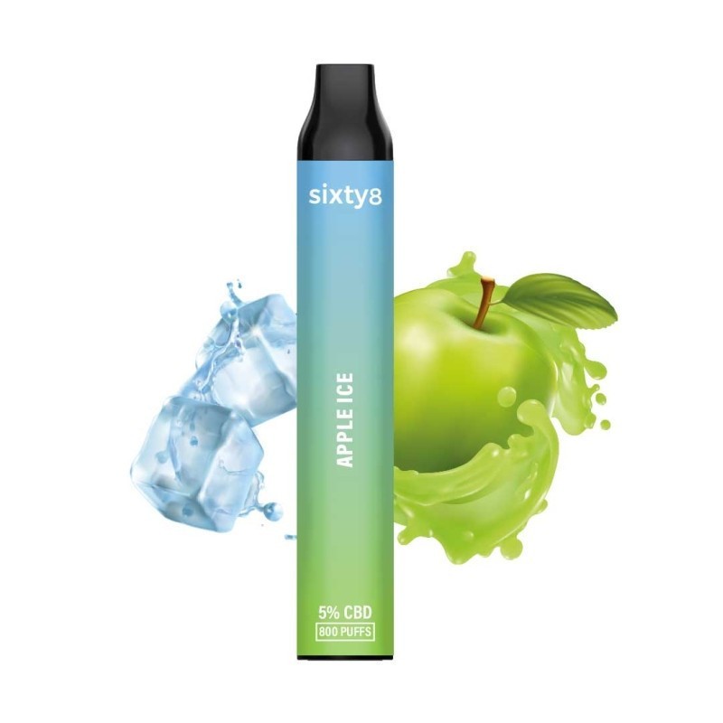Puff CBD Apple Ice 5% – Mrożone Jabłko | Sixty8