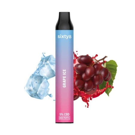 Puff CBD Grape Ice 5% – Mrożone Winogrona | Sixty8