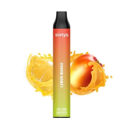 Puff CBD Lemon Mango 5% | Cytryna Mango | Sixty8