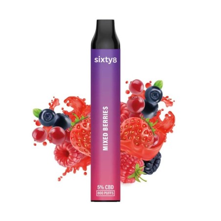 Puff CBD Mixed Berries 5% | Czerwone Owoce | Sixty8