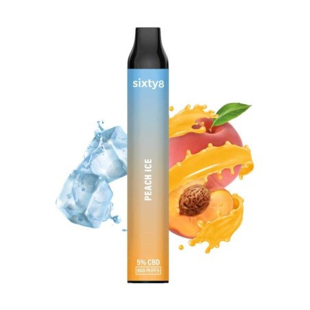 Puff CBD Peach Ice 5% - Lodowa Brzoskwinia | Sixty8