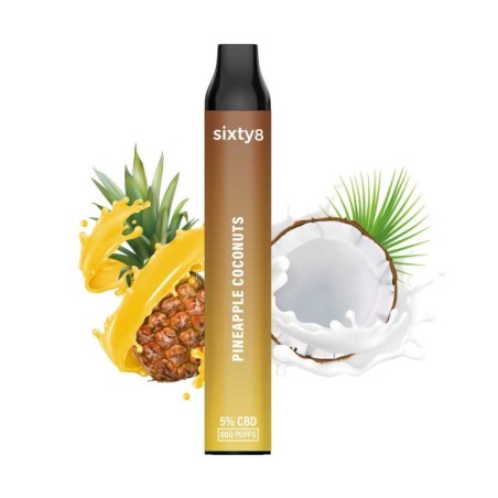 Puff CBD Pineapple Coconuts 5% | Egzotyczny Smak Sixty8