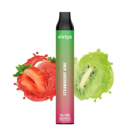 Puff CBD Strawberry Kiwi 5% | Truskawka Kiwi | Sixty8